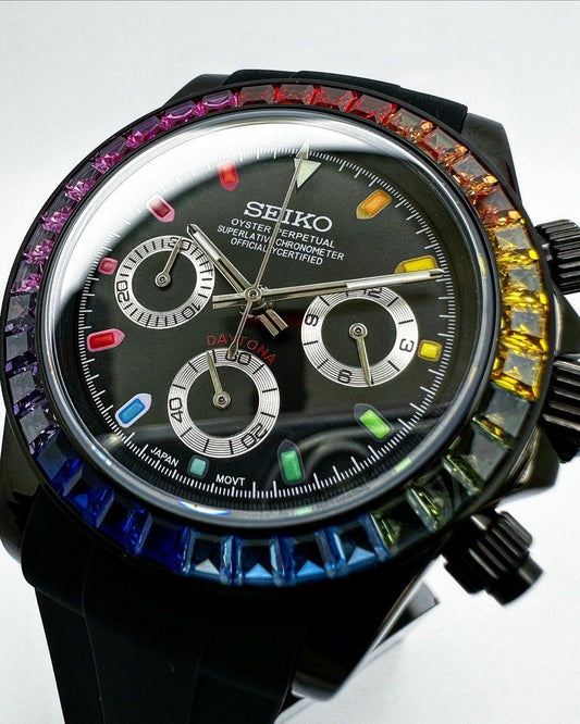 Seiko Daytona Mod ‘Black Rainbow Bezel’ 40