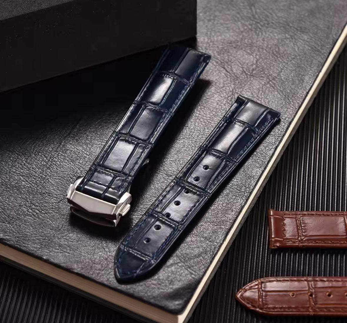 Bamboo Style Genuine Leather strap (19mm/20mm/21mm/22mm)