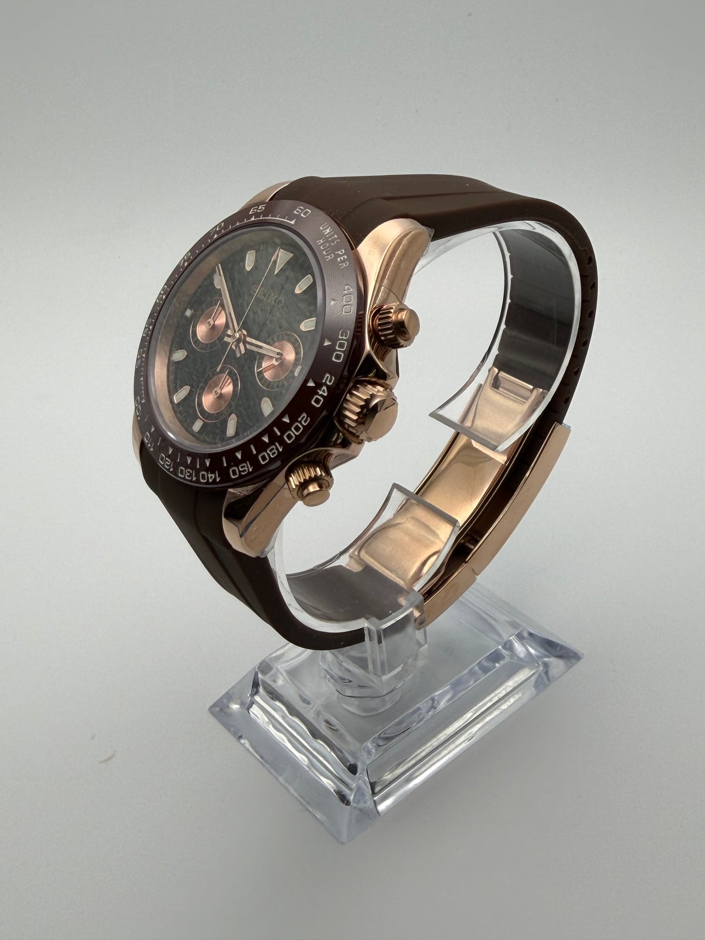 Seiko Daytona Mod ‘Caramel Mocha Black Dial’ 40