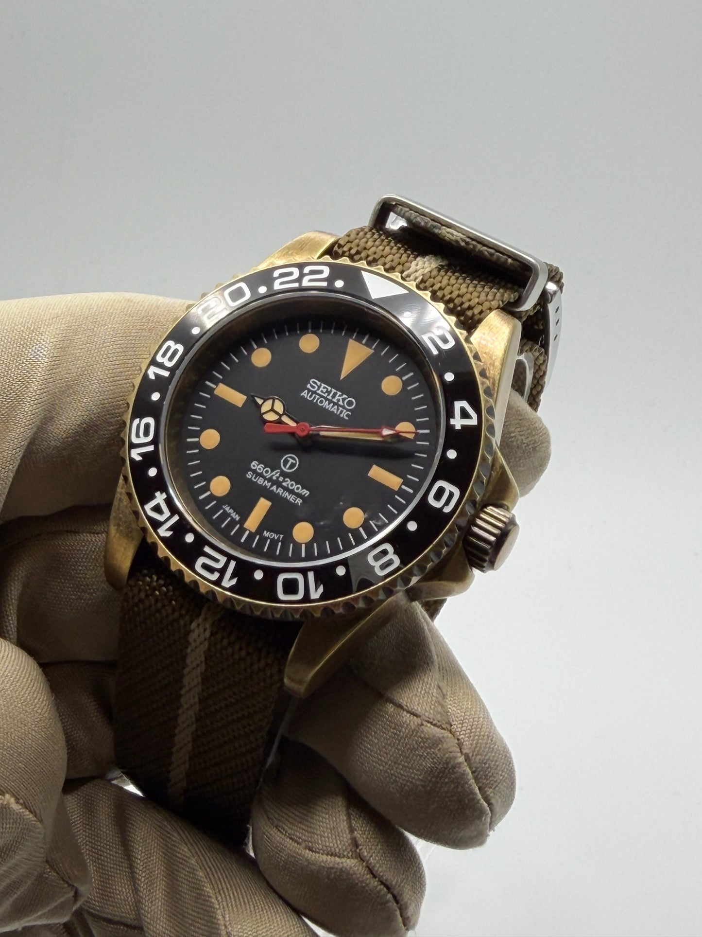 Seiko Vintage Submariner Mod ‘Bronze Case’ 40mm