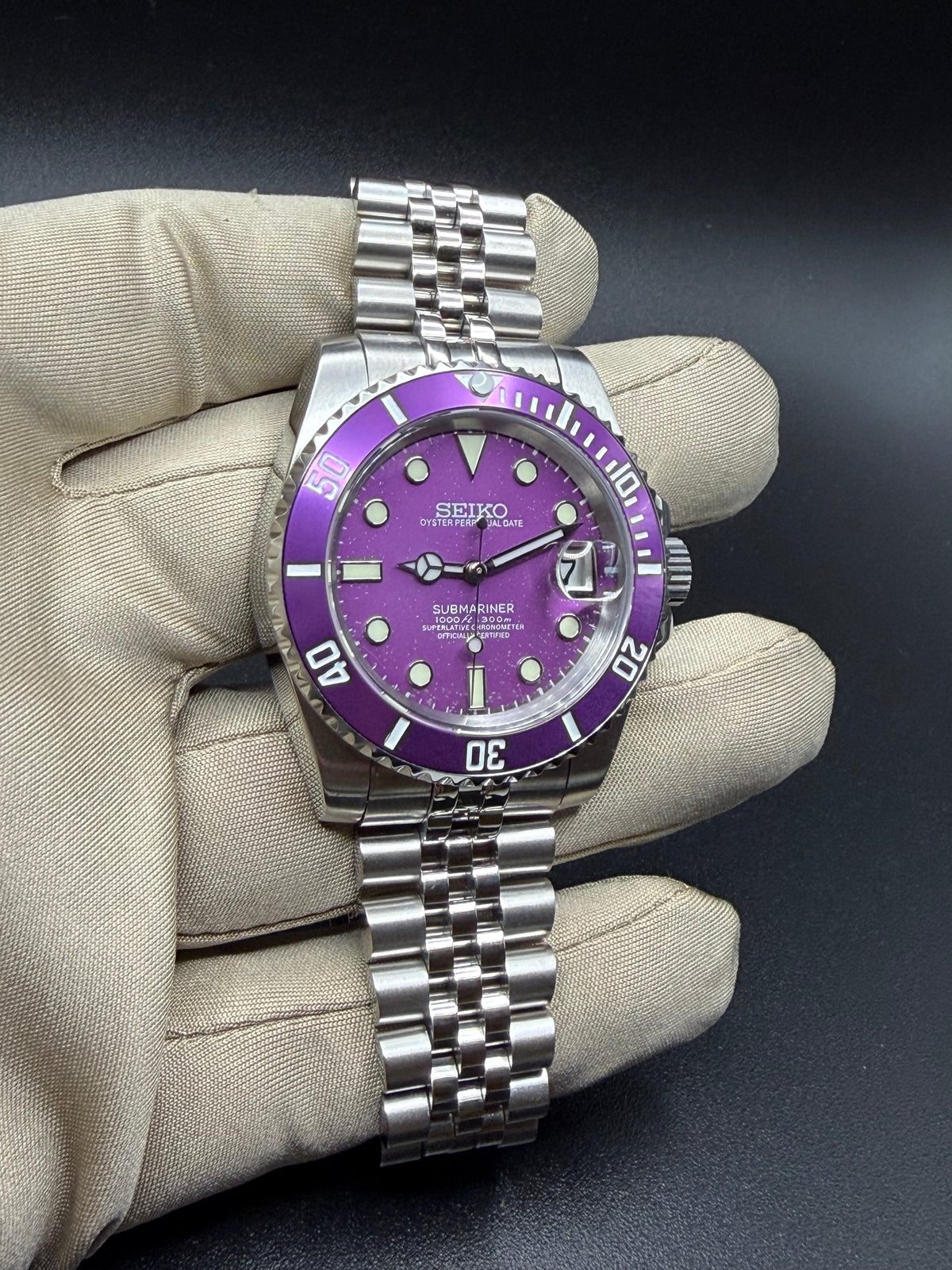 Seiko Submariner Mod ‘Purple’  40mm