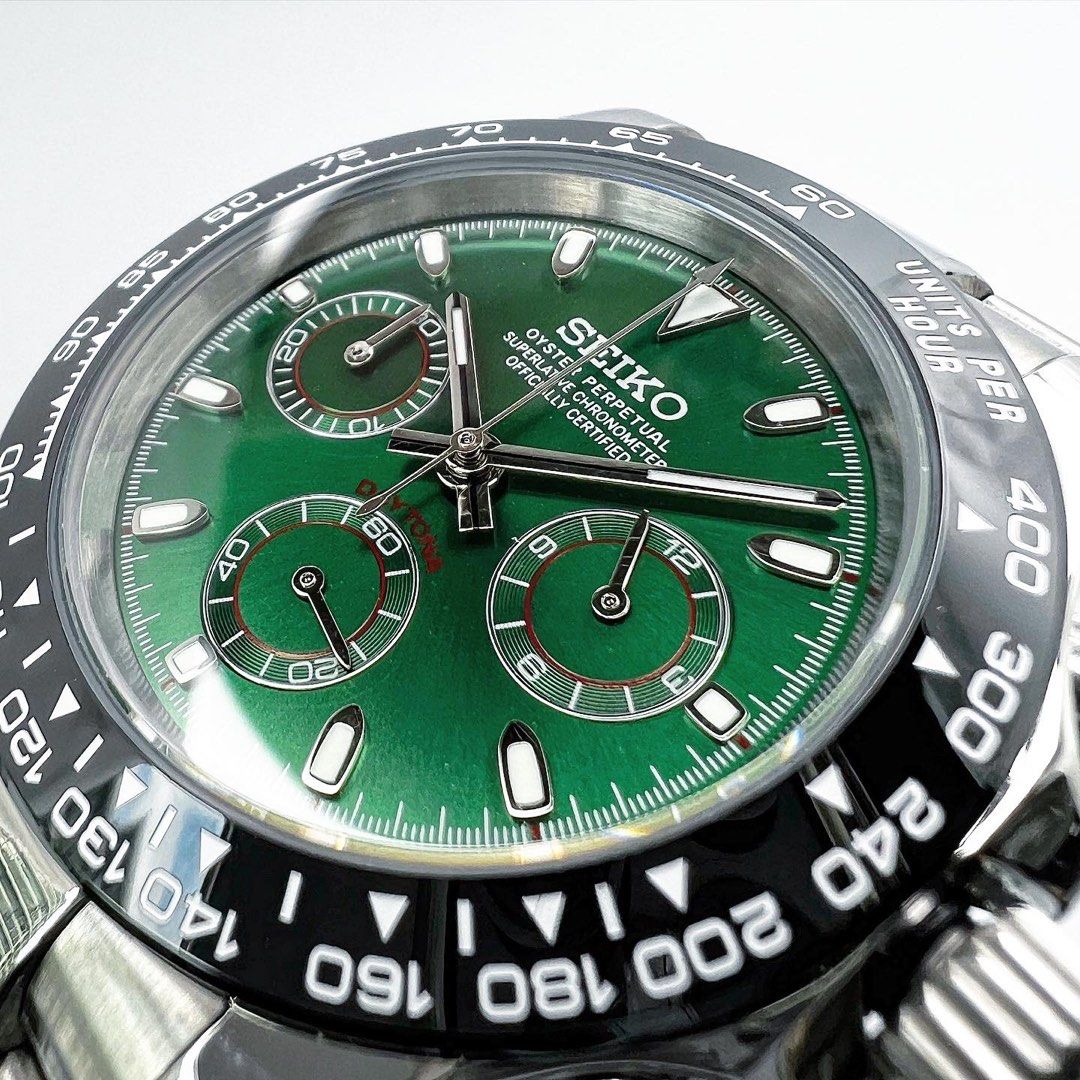 Seiko Daytona Mod ‘Steel Green Dial’ 40