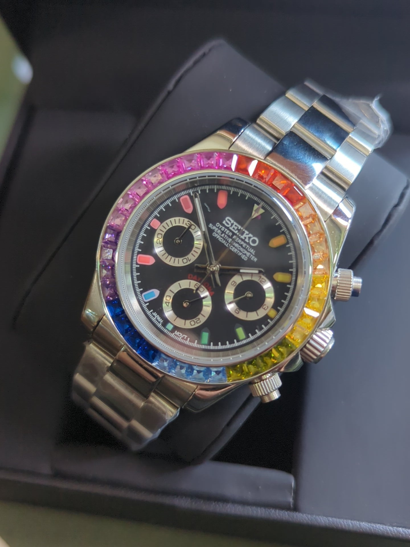 Seiko Daytona Mod Steel ‘Rainbow Bezel’ 40