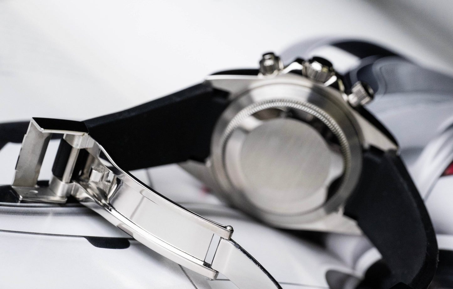 Seiko Daytona Mod ‘Ghost’ Black Rubber Strap 40