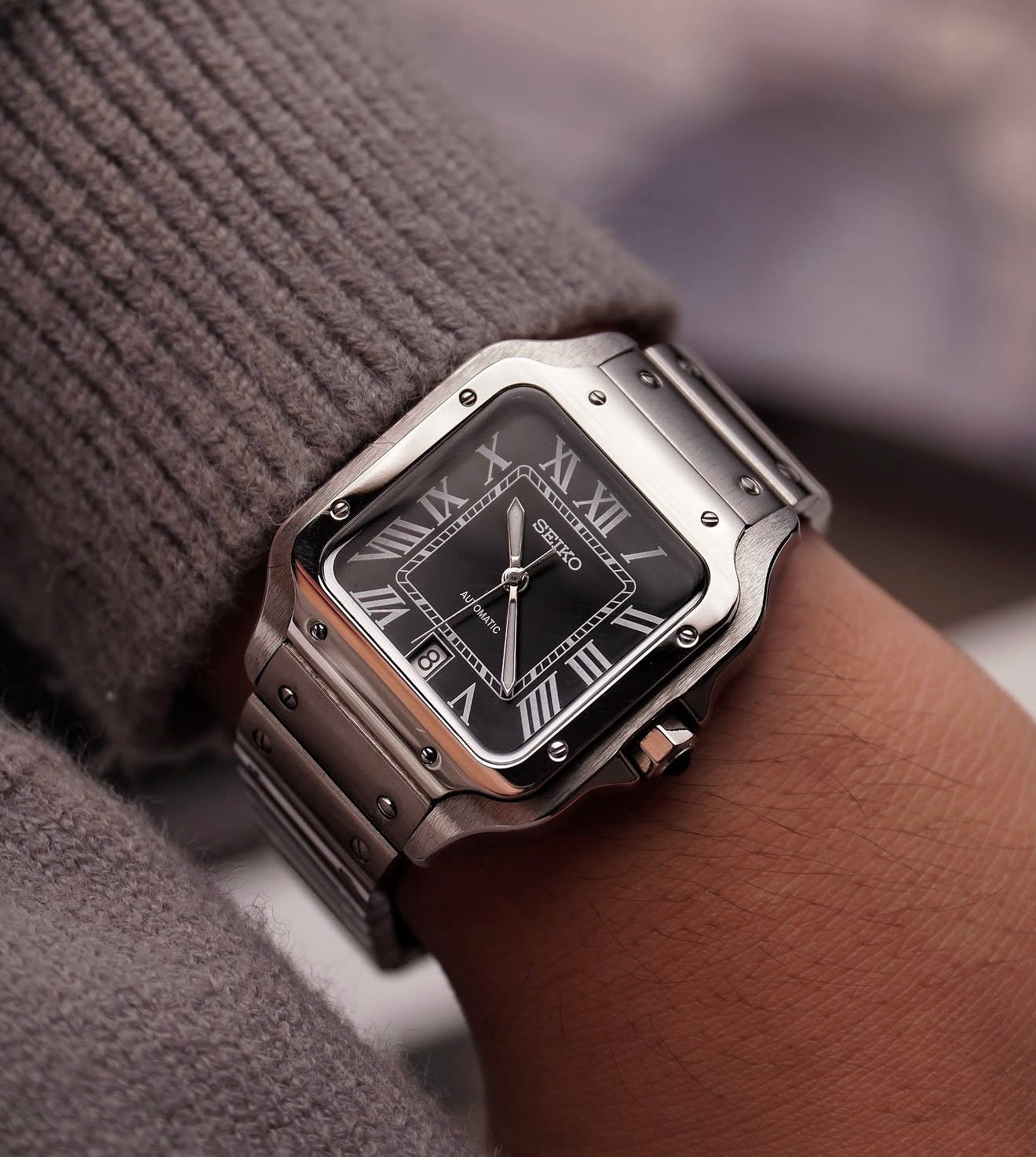 Seiko Santos Mod ‘Steel/ Black Automatic Dial’ 39mm