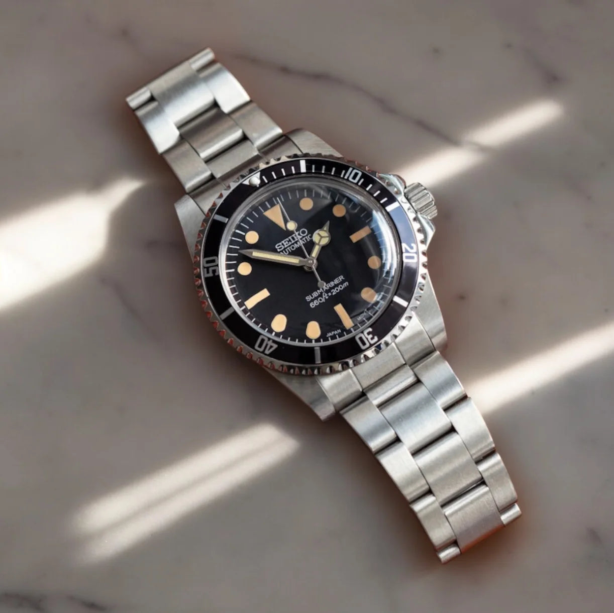 Seiko Mod ‘Vintage Submariner-Black Dial’ 40