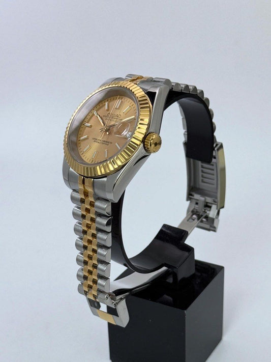 Seiko Date-just Mod Gold Dial Two-Tone 36/39