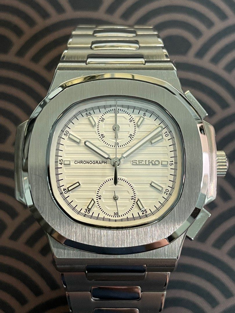 Seiko Nautilus Mod ‘Chronograph White Dial 40