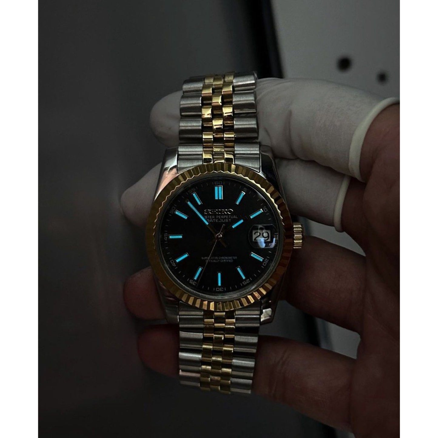 Seiko Datejust 2-Tone ‘Black Dial’ Mod 36/39