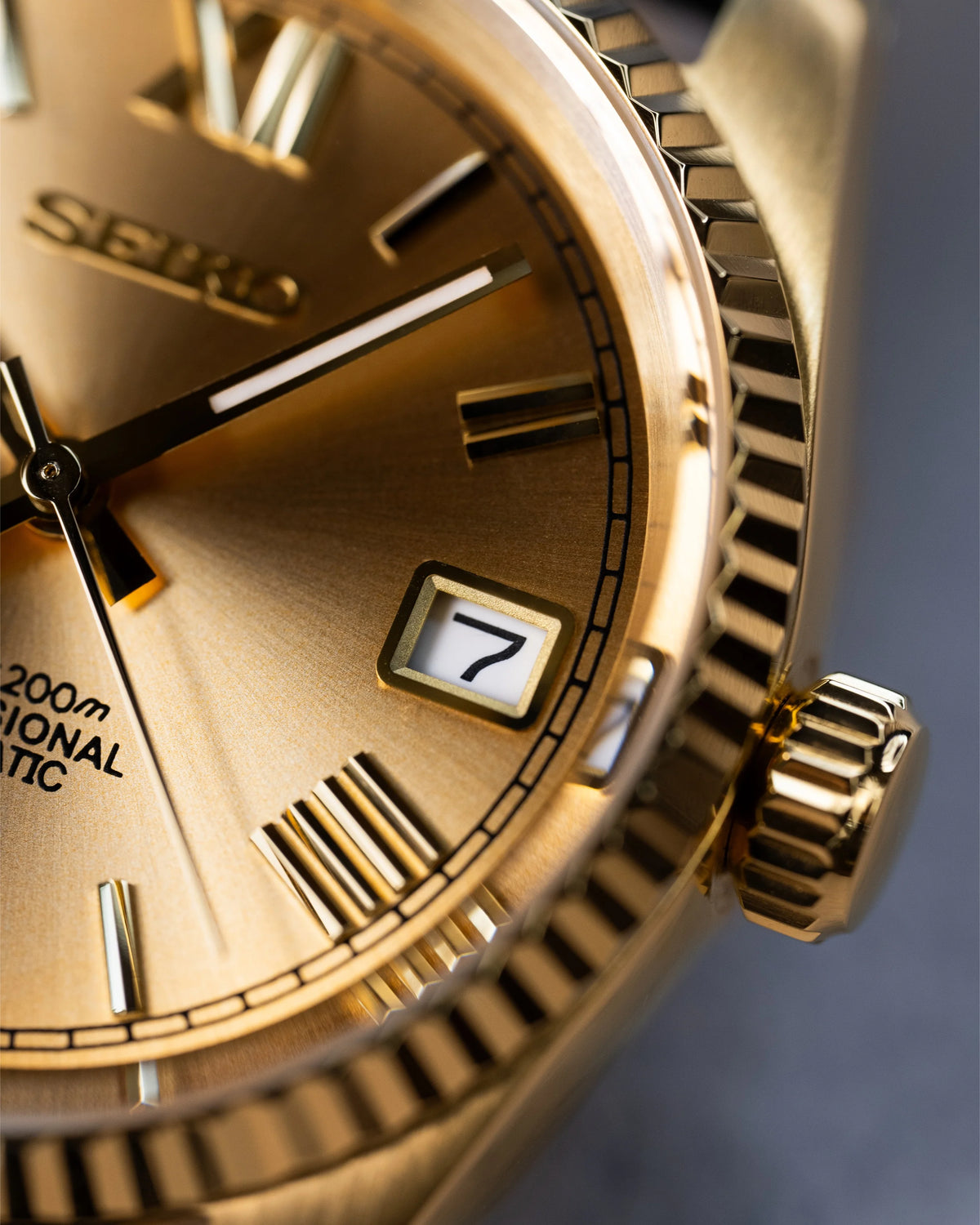 Seiko Date-just Mod ‘Gold Roman Dial Leather Strap’ 36/39