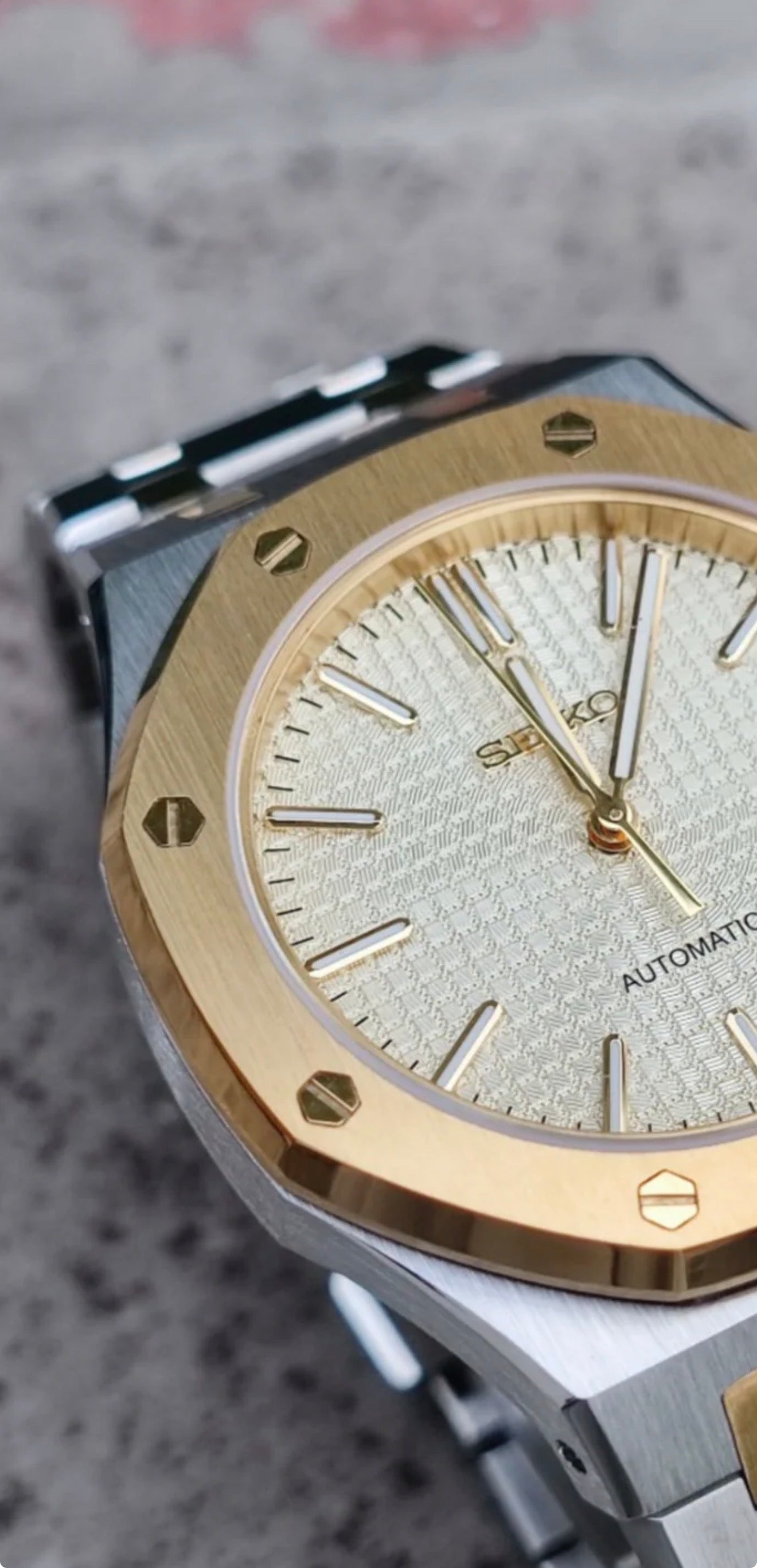 Seiko Royal Oak Mod ‘Two-Tone Gold Dial’ 41mm