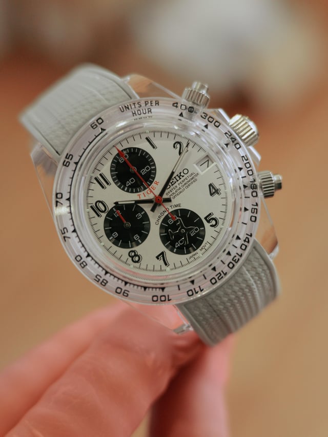Seiko Daytona Mod Acrylic Transparent Case ‘Panda Alternative Dial’ 40