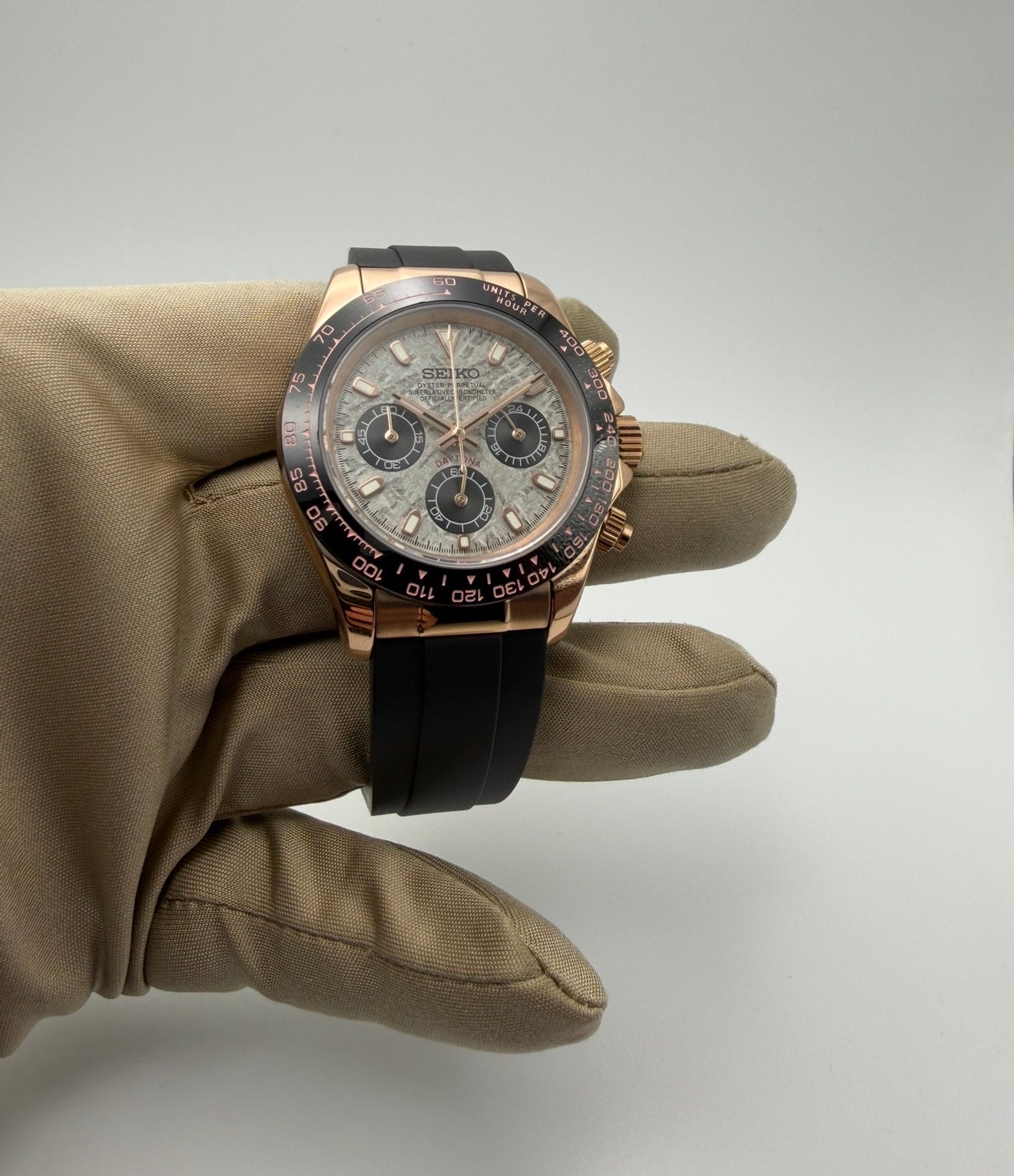 Seiko Daytona Mod ‘Rose Gold Meteorite Dial’ 40