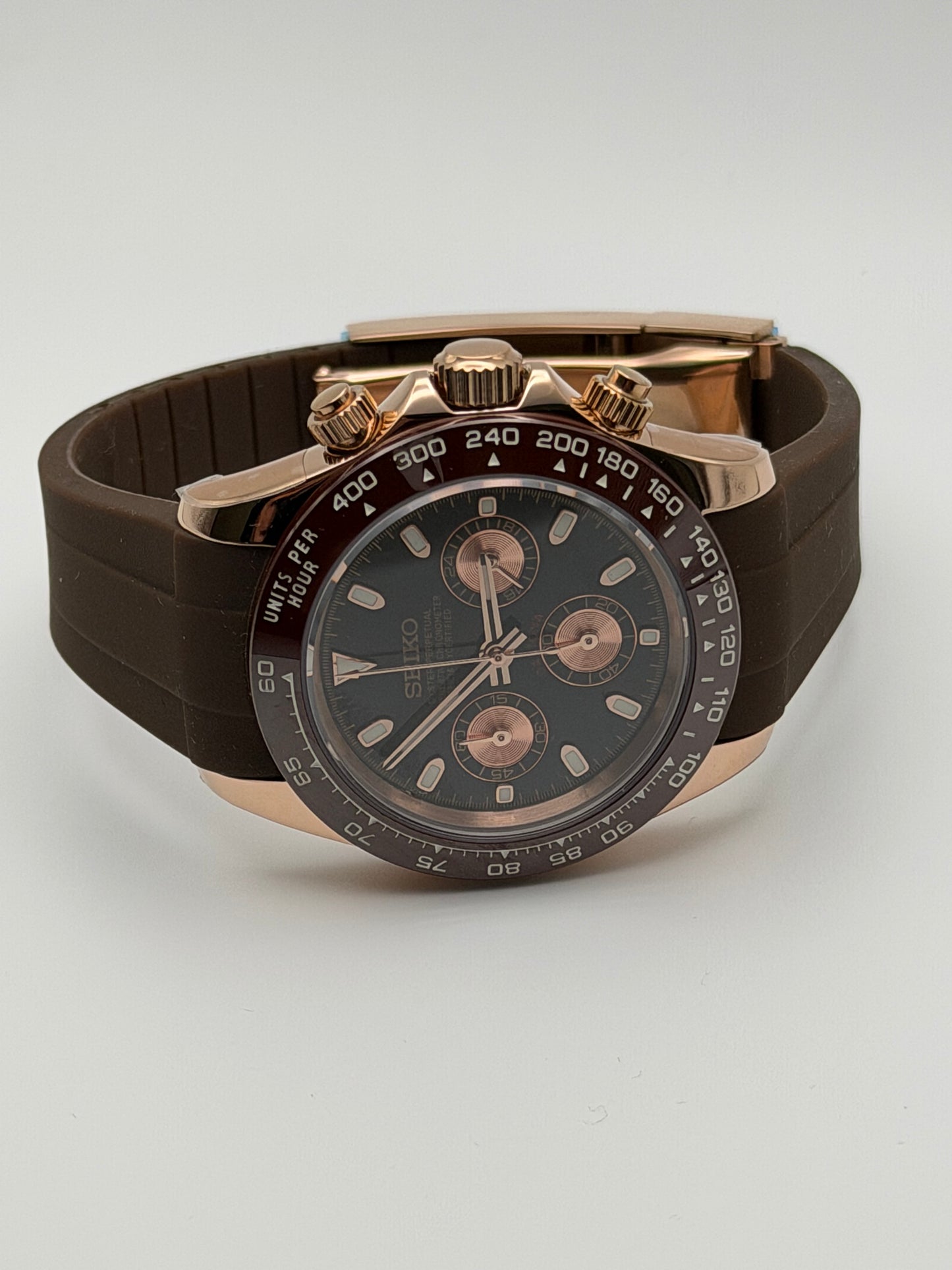 Seiko Daytona Mod ‘Caramel Mocha Black Dial’ 40