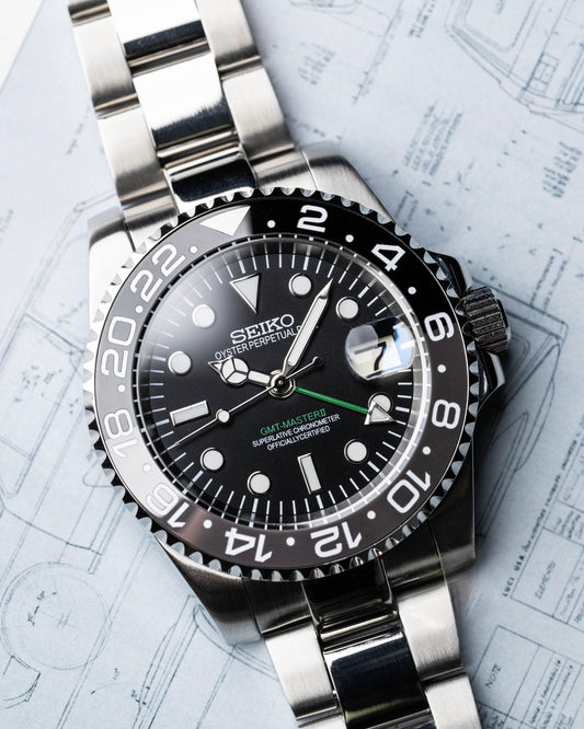 Seiko Green GMT- Master II ‘Bruce Wayne’ Mod 40 (Oyster Bracelet)