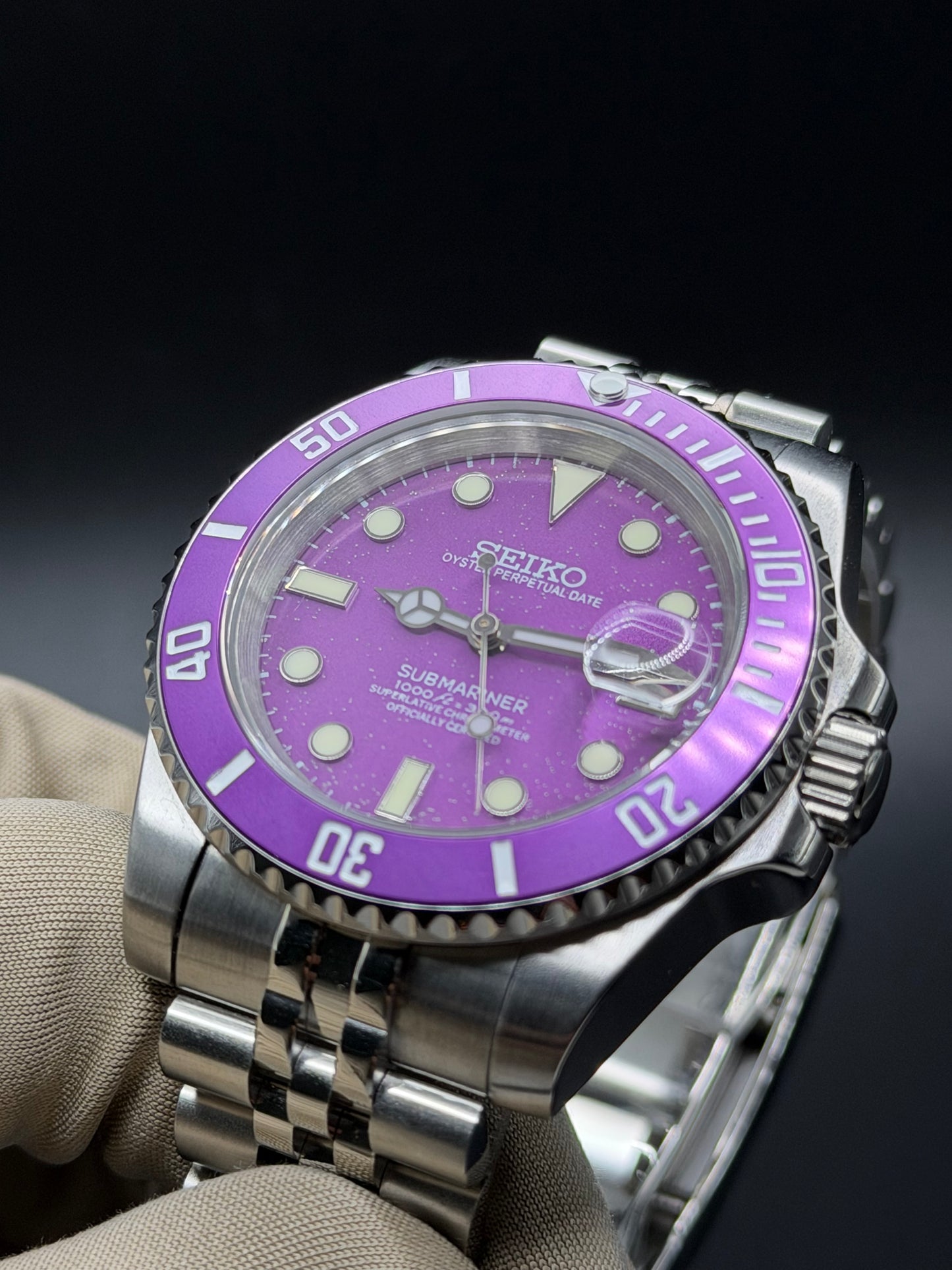 Seiko Submariner Mod ‘Purple’  40mm