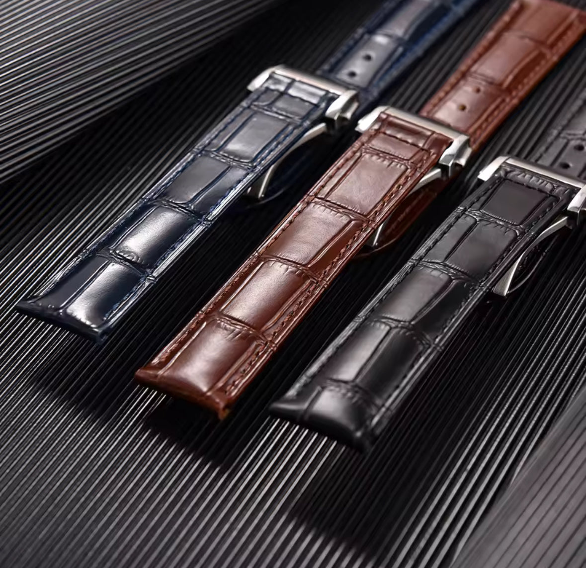 Bamboo Style Genuine Leather strap (19mm/20mm/21mm/22mm)