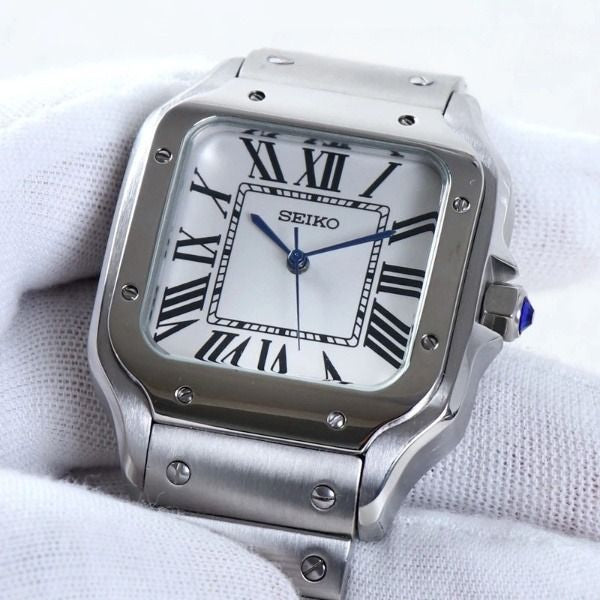 Classic Seiko Santos Silver- White Dial 39