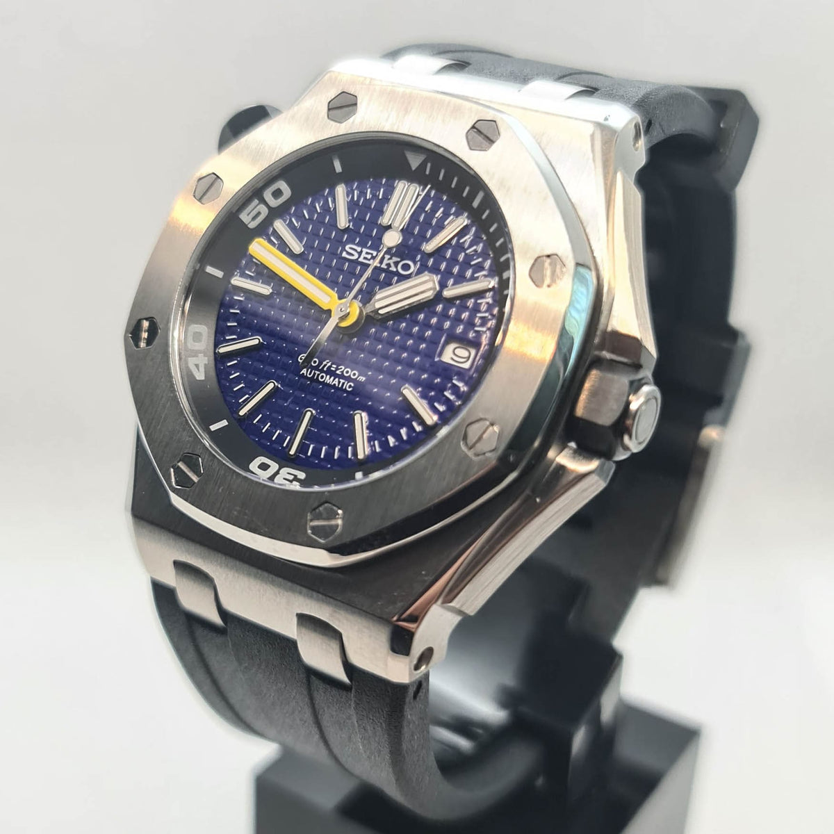 Seiko Royal Oak Mod Offshore ‘Blue dial Black Strap’ 45