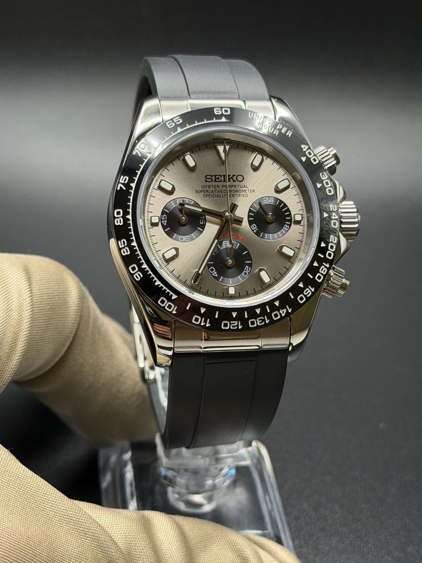Seiko Daytona Mod Oyster-flex ‘Ghost’ 40mm