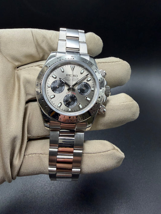 Seiko Daytona Mod ‘Silver Bezel Ghost’ 40