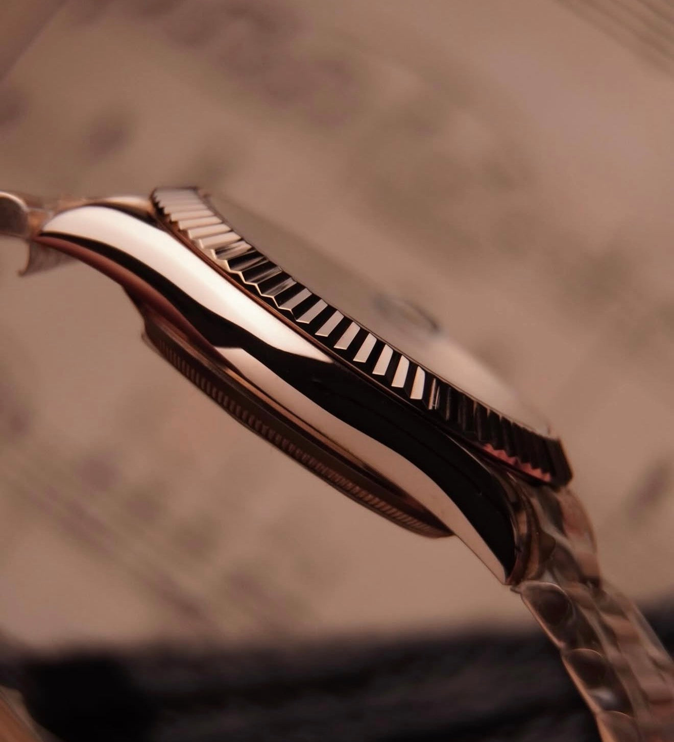 Seiko Day-date Mod ‘Rose Gold Roman Green Dial’ 36/39