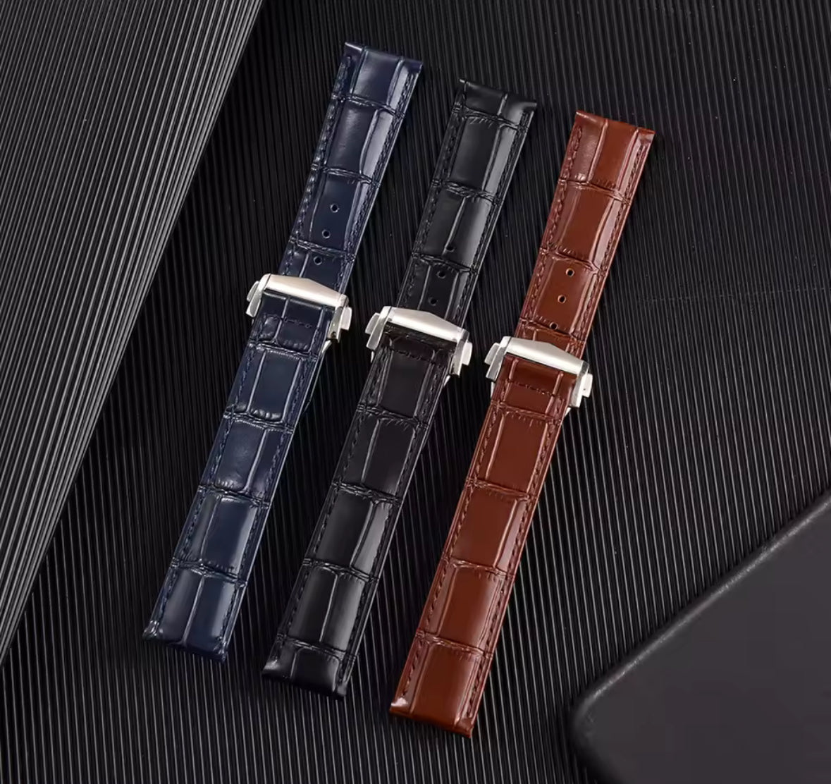 Bamboo Style Genuine Leather strap (19mm/20mm/21mm/22mm)