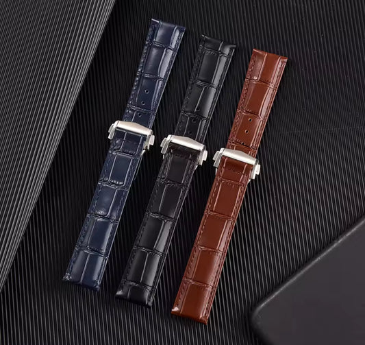 Bamboo Style Genuine Leather strap (19mm/20mm/21mm/22mm)