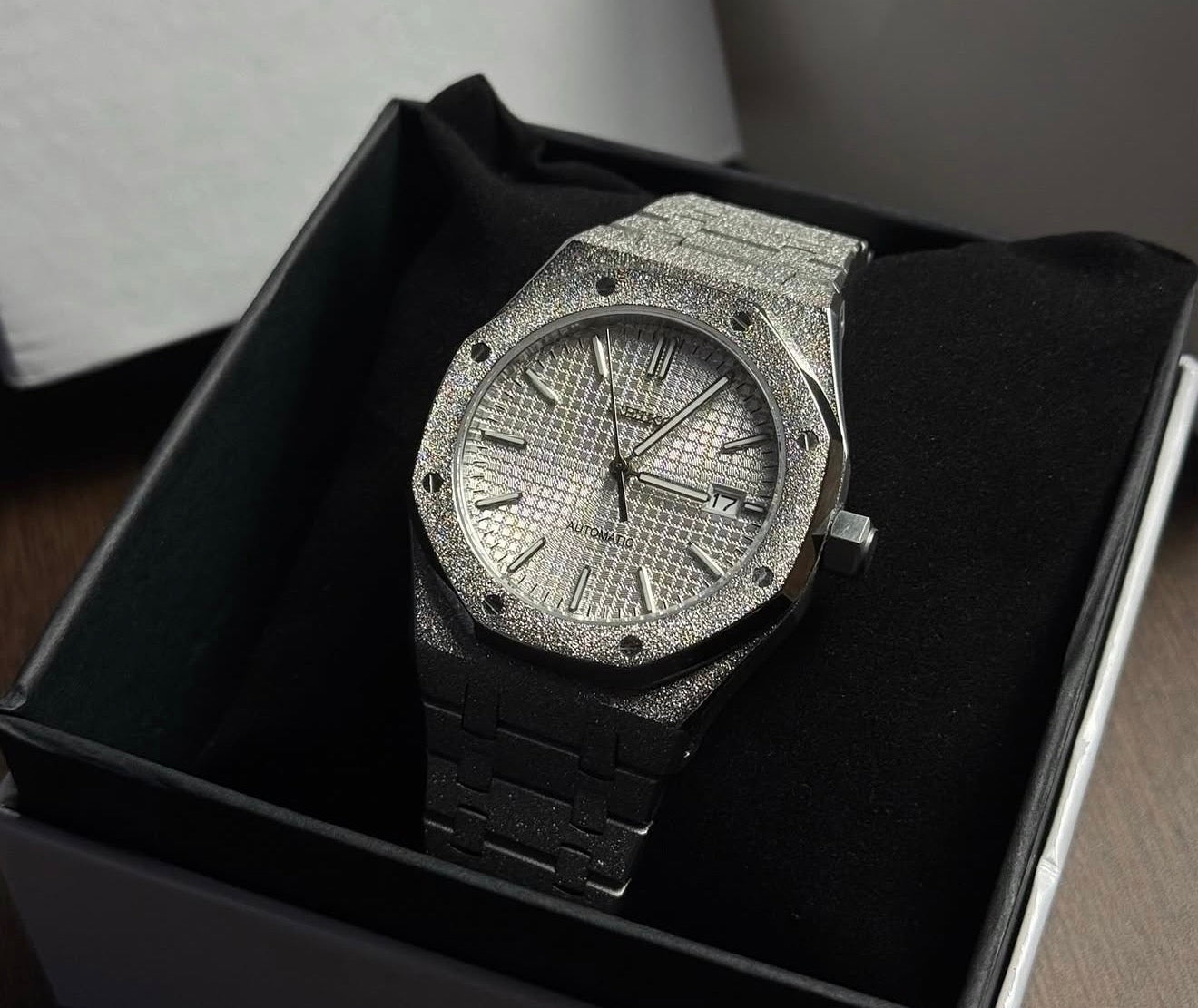 Seiko Royal Oak Mod ‘Frosted Case/Silver Dial’ 41