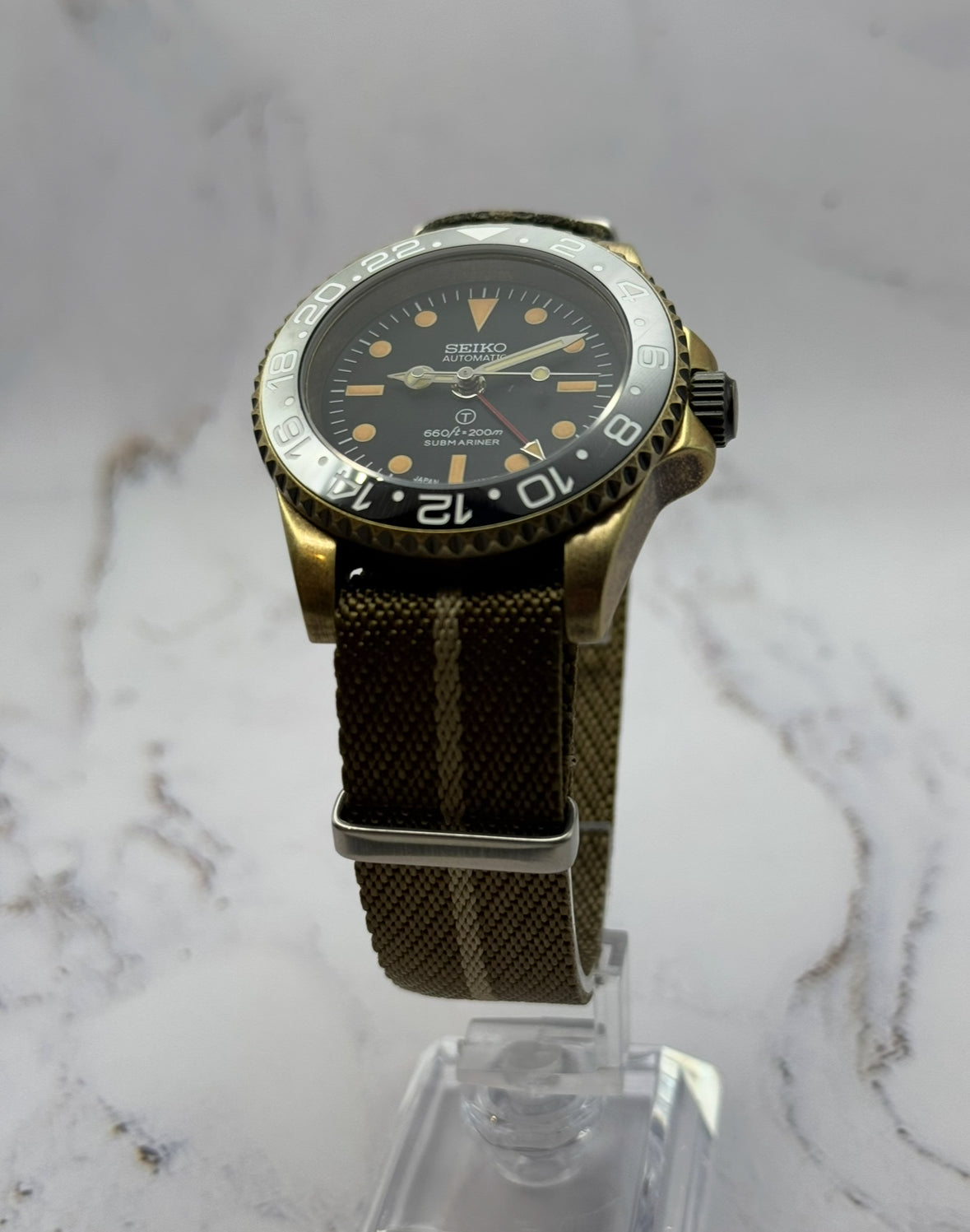 Seiko Bronze GMT Mod - Submariner Dial 40mm