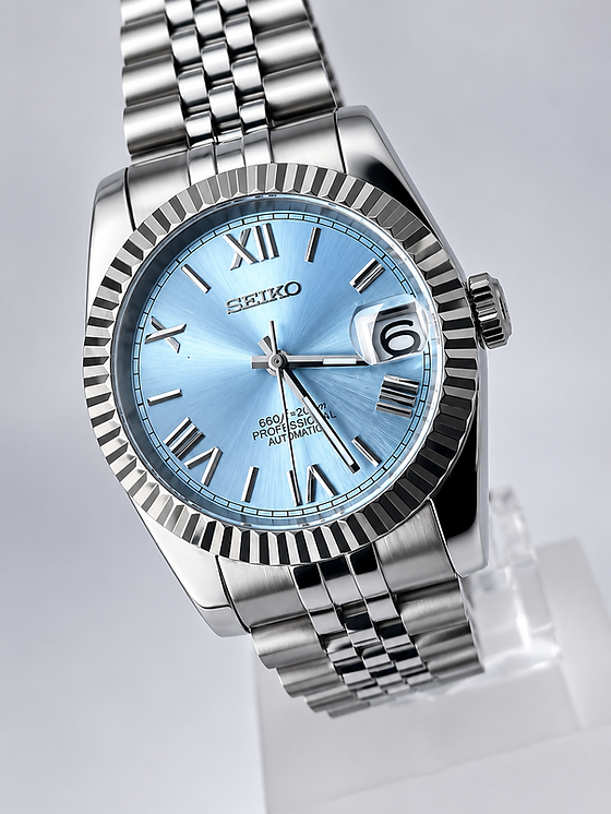 Seiko Date-just ‘Ice Blue Roman Dial’ 36/39