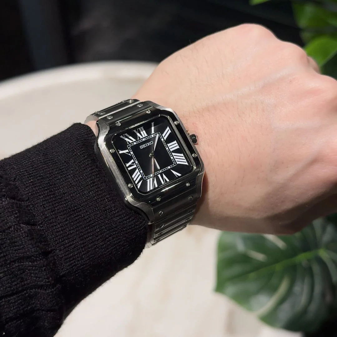 Seiko Santos Mod ‘Steel Black Dial’ 39