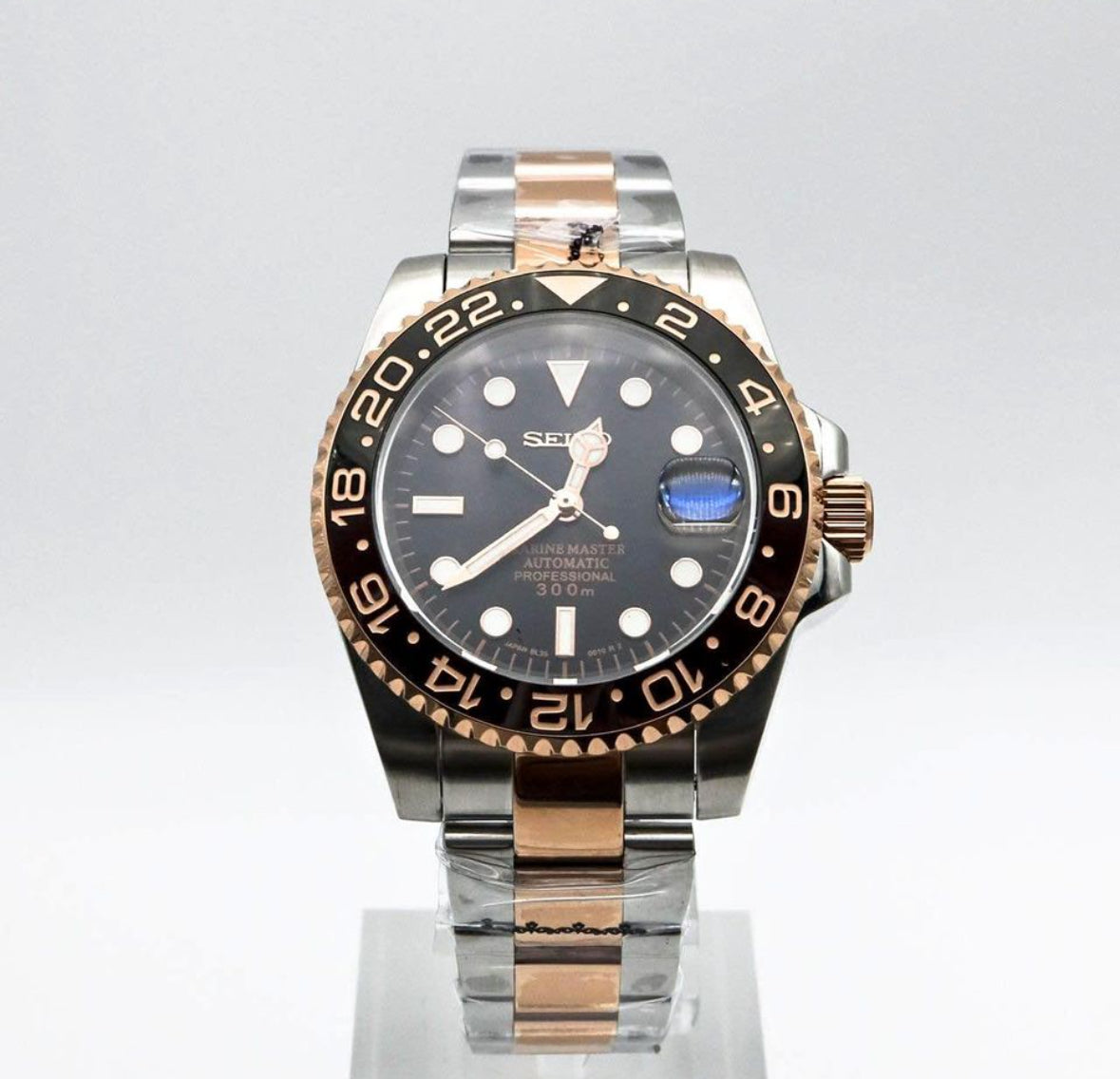 Rose Gold Seiko submariner Two-Tone Marine Master 40