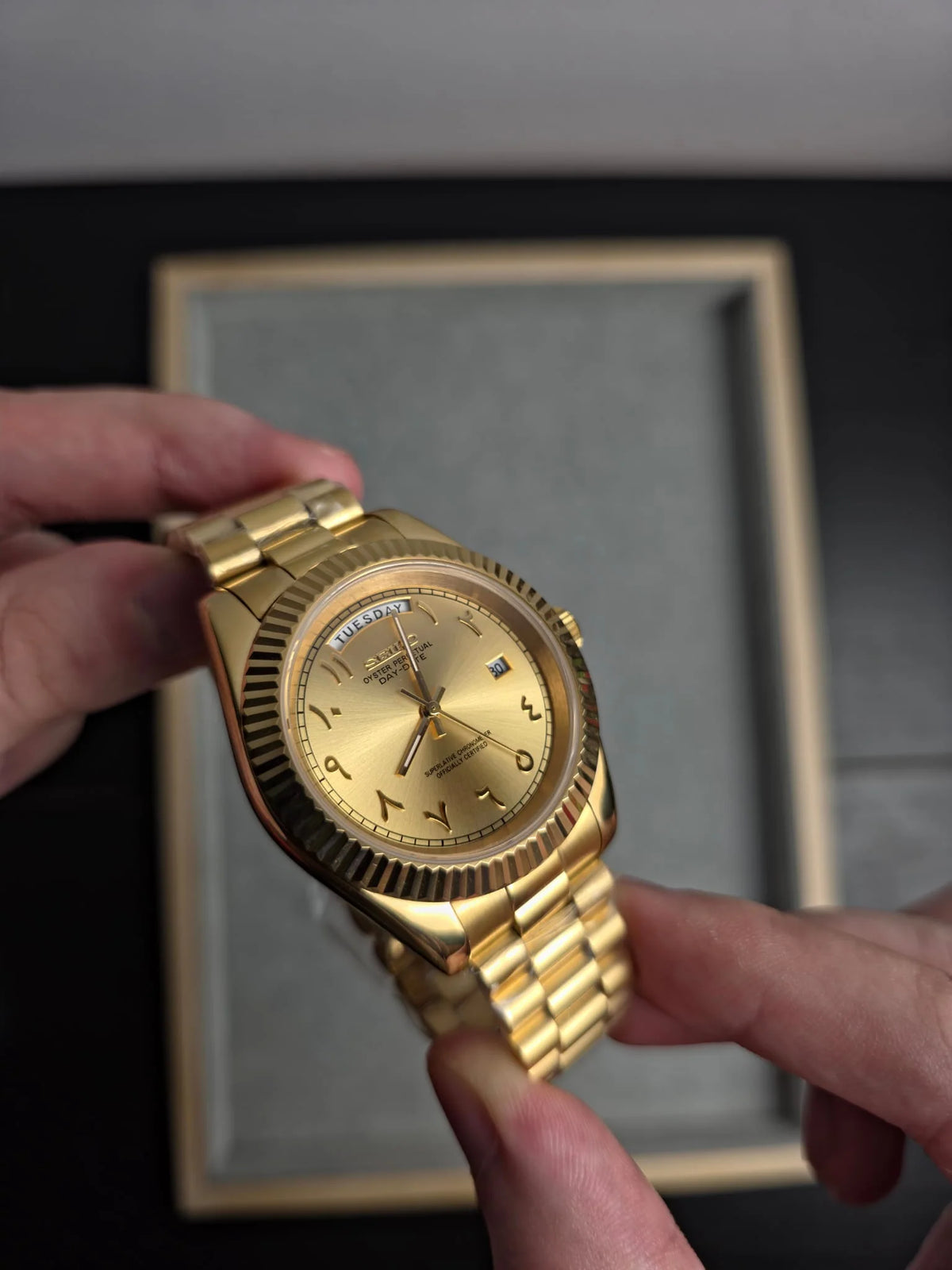 Seiko Day-date ‘Full Gold Arabic Dial’ 39