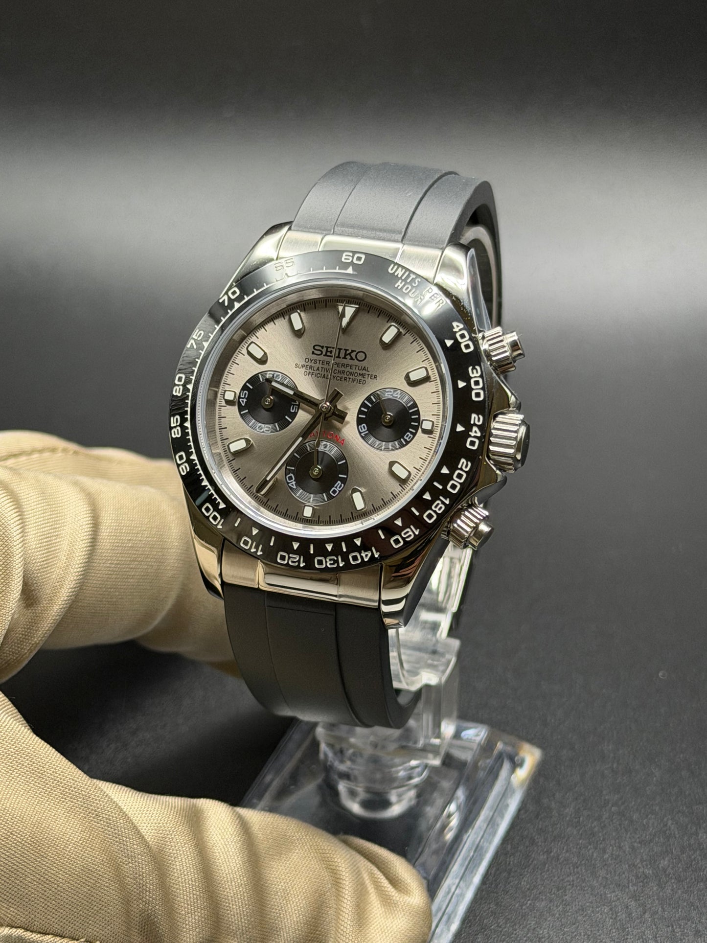Seiko Daytona Mod Oyster-flex ‘Ghost’ 40mm