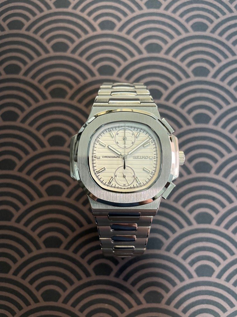 Seiko Nautilus Mod ‘Chronograph White Dial 40