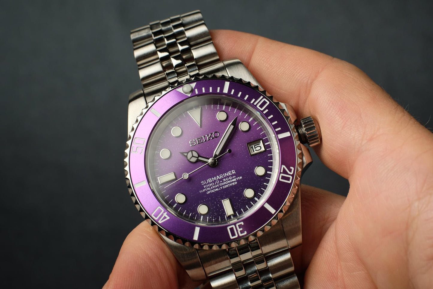 Purple Seiko Submariner 40