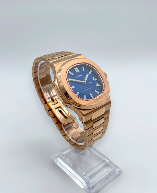 Seiko Nautilus Mod ‘Rose Gold Blue Dial’ 40