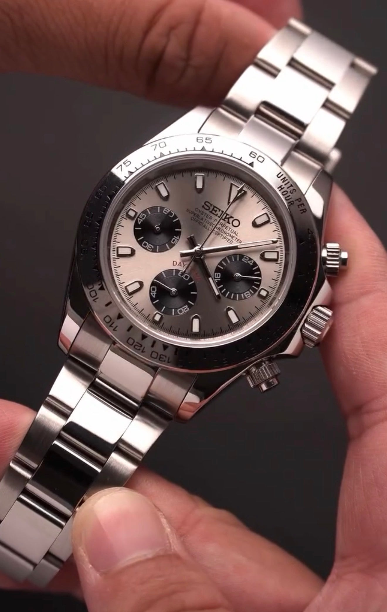 Seiko Daytona Mod ‘White Gold Ghost’ 40mm