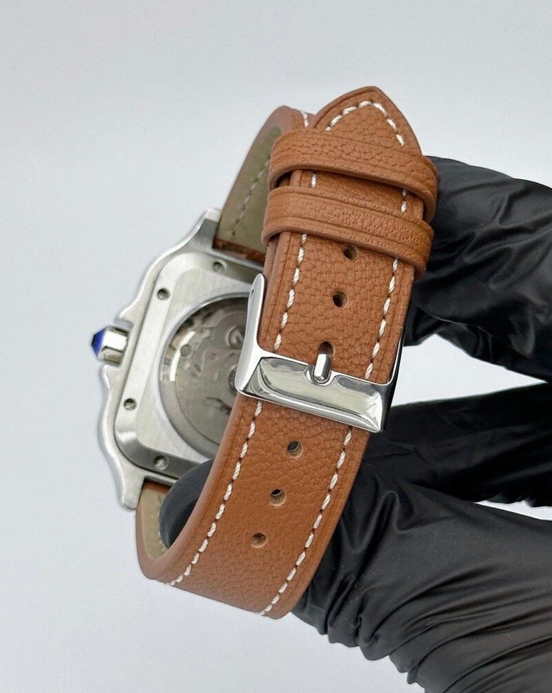 Seiko Santos Mod ‘Steel White Dial/ Leather Strap’ 39
