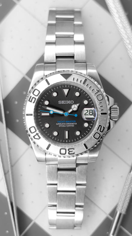 Custom Yachtmaster GMT - white dial