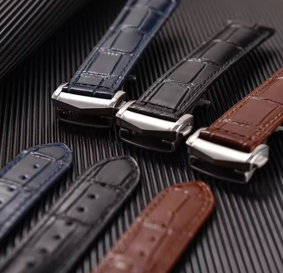 Bamboo Style Genuine Leather strap (19mm/20mm/21mm/22mm)