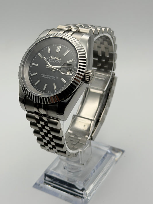 Seiko Date-Just Black Dial 36/39