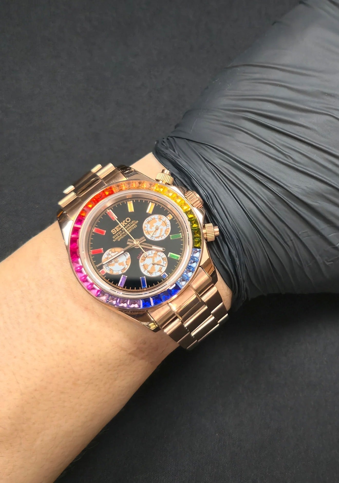 Seiko Daytona Mod ‘Rainbow World Map Sub-dials’ 40