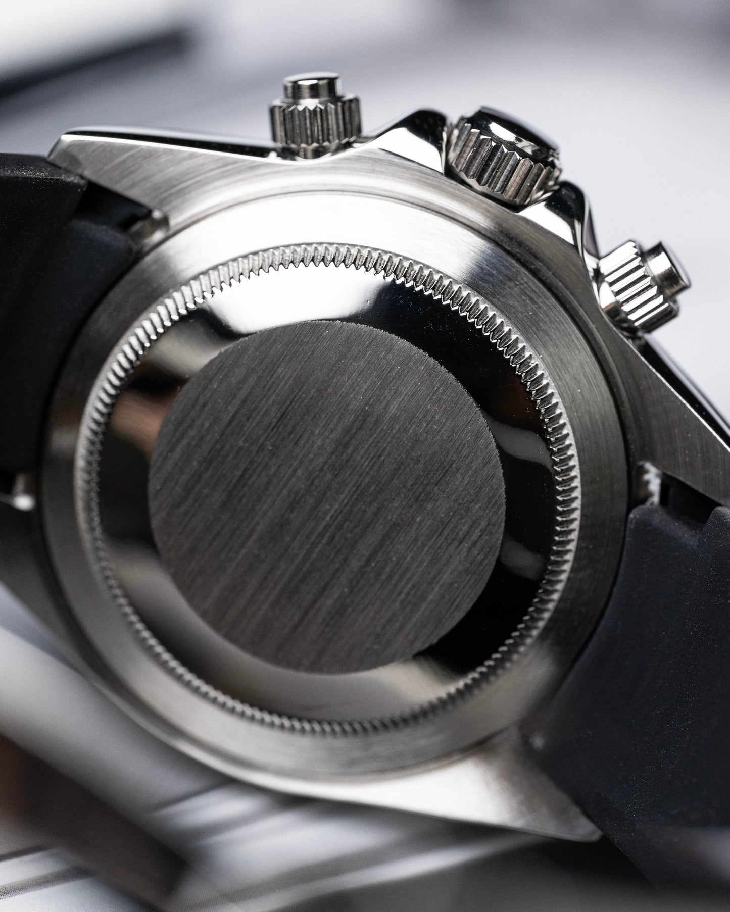 Seiko Daytona Mod ‘Ghost’ Black Rubber Strap 40