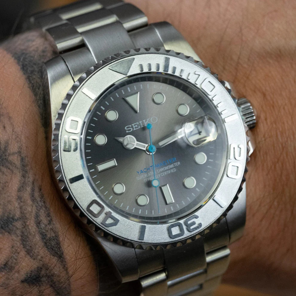 Seiko Steel Yachtmaster Rhodium Bezel