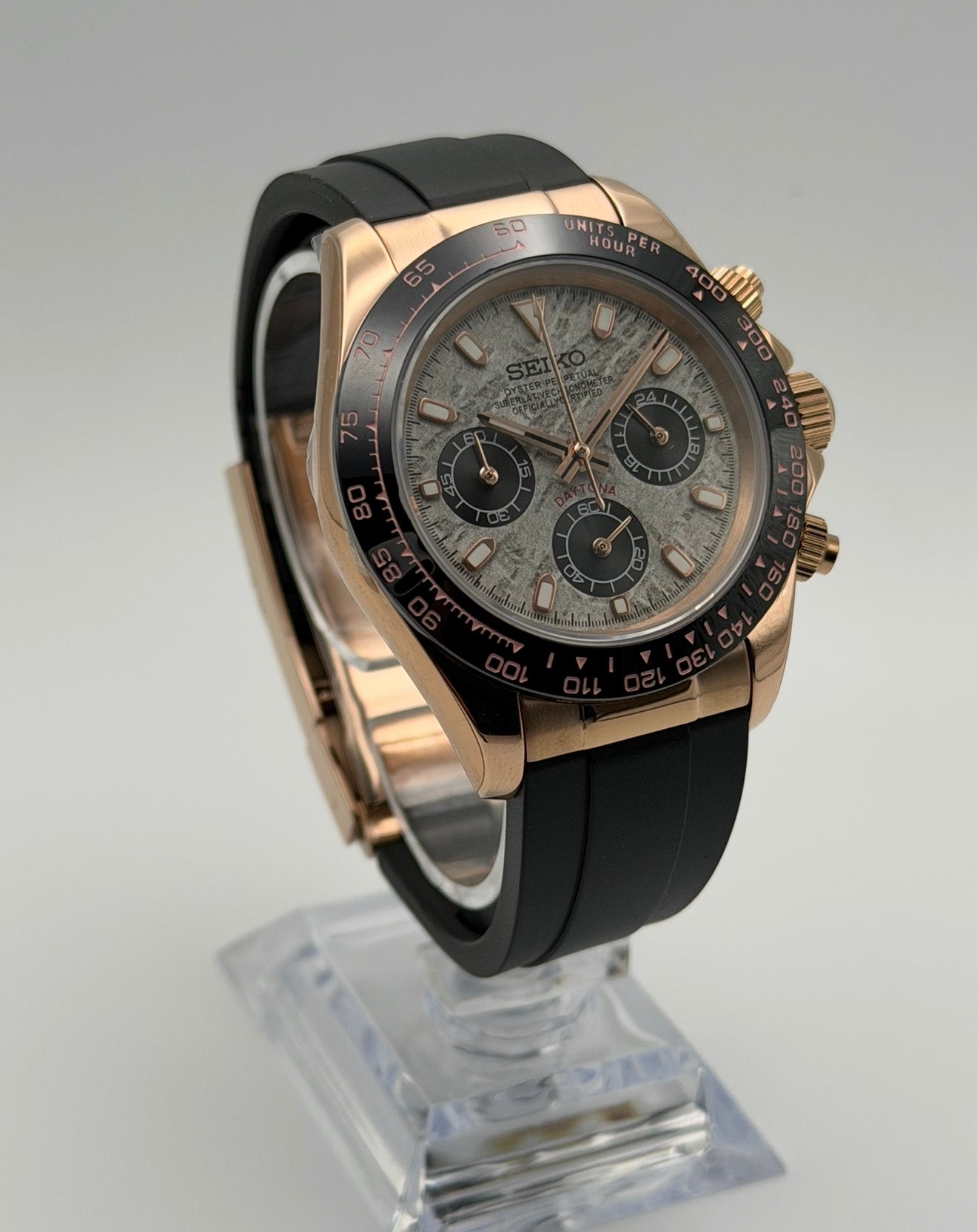 Seiko Daytona Mod ‘Rose Gold Meteorite Dial’ 40