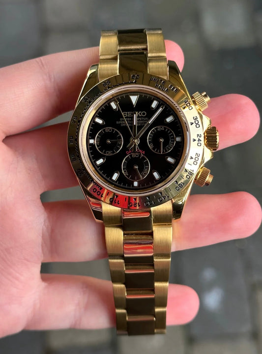 Seiko Daytona Mod ‘Full Gold Black Dial’ 40
