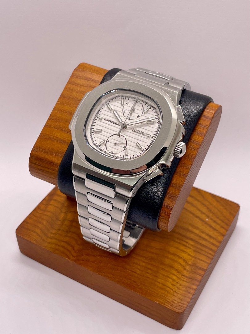 Seiko Nautilus Mod ‘Chronograph White Dial 40