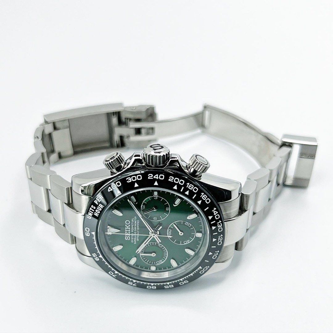 Seiko Daytona Mod ‘Steel Green Dial’ 40